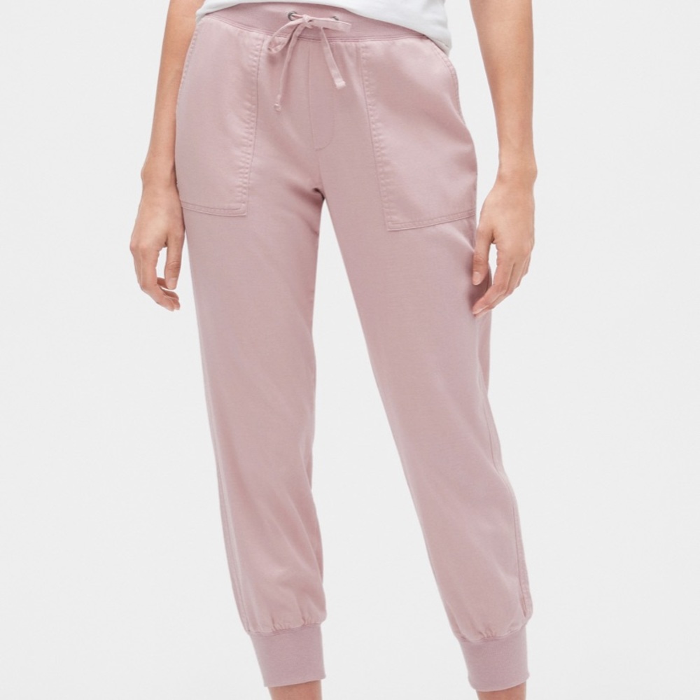 Gap pink linen cotton joggers